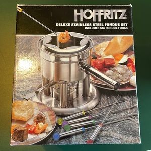 Hoffritz Stainless Steel fondue pot, brand new!